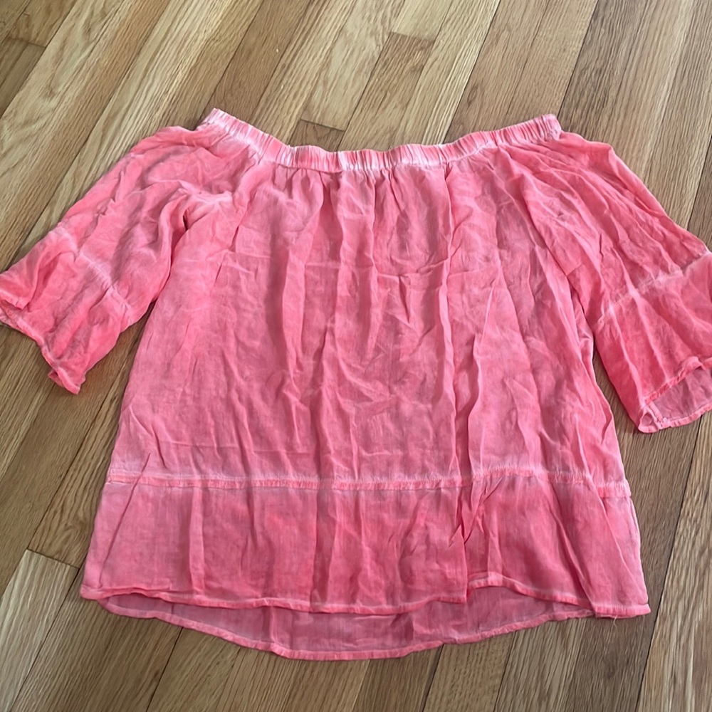 Togs Pink off the shoulder top